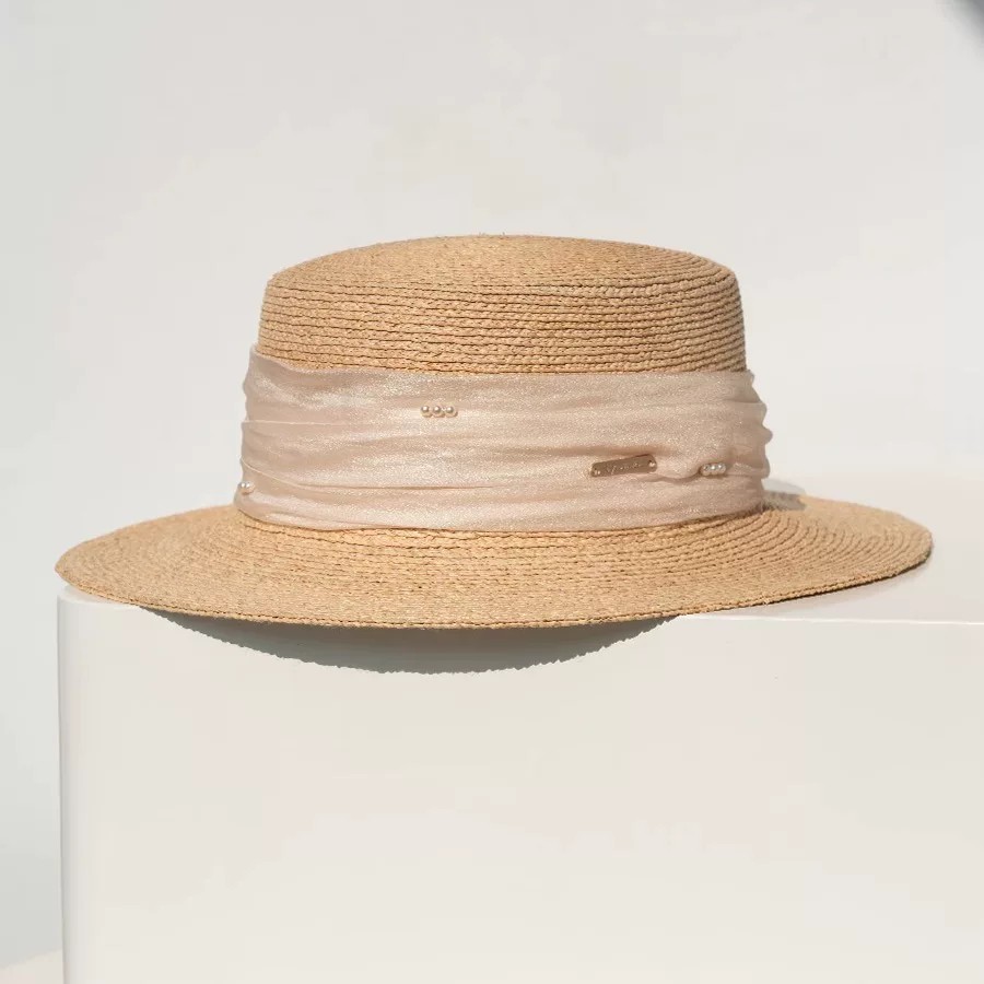 PEARL — Raffia hat